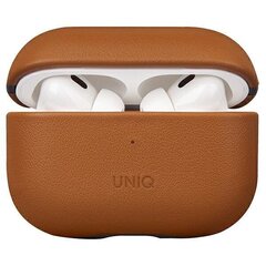 Uniq Terra Apple AirPods Pro 2 Case Genuine Leather brown/toffee brown kaina ir informacija | Ausinių aksesuarai | pigu.lt