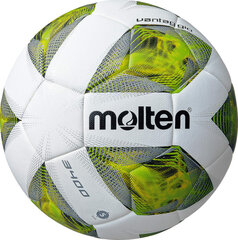 Футбольный мяч F5A3400-G, синт. кожа, белый/зеленый/серебристый, TM Molten цена и информация | Футбольные мячи | pigu.lt