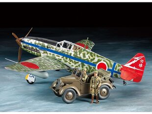 Surenkamas modelis Tamiya Kawasaki Ki-61-Id Hien (Tony) & 4x4 Light Vehicle Korugane Set, 25203 kaina ir informacija | Konstruktoriai ir kaladėlės | pigu.lt