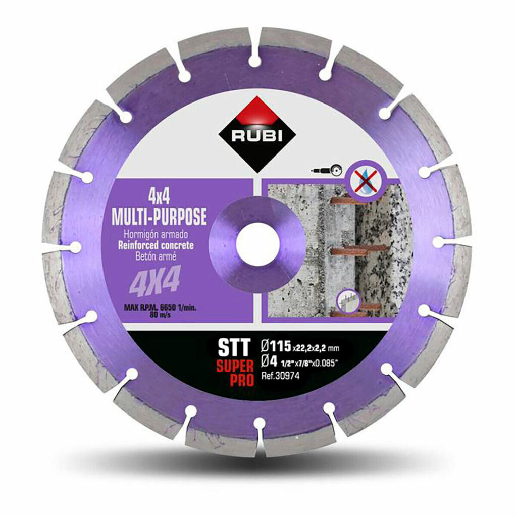 Deimantinis pjovimo diskas betonui Rubi superpro 30974 цена и информация | Mechaniniai įrankiai | pigu.lt