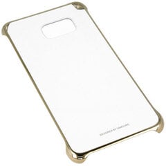 Чехол-крышка Samsung Clear Cover для Samsung Galaxy S6 Edge+, Прозрачный/Золотистый цена и информация | Чехлы для телефонов | pigu.lt