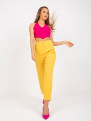 Женские брюки из желтой ткани цена и информация | Брюки | pigu.lt