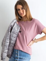 розовая широкая хлопковая блуза одного размера цена и информация | Женские футболки | pigu.lt