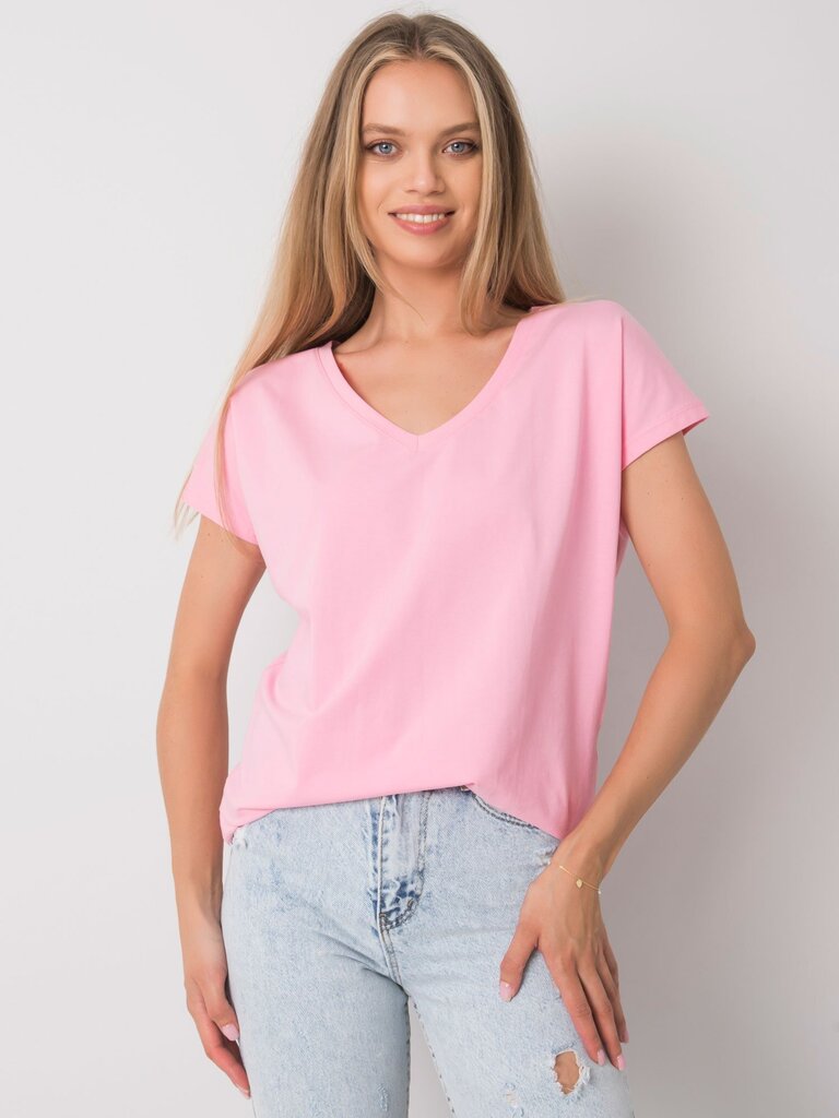 Marškinėliai moterims, rožiniai цена и информация | Marškinėliai moterims | pigu.lt