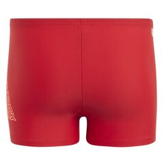 Maudymosi glaudės berniukams Adidas 3 Bar Log Boxer Jr IC4739, raudonos kaina ir informacija | Maudymosi šortai berniukams | pigu.lt