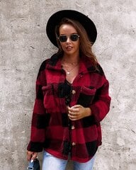 Женска куртка Jiraewh, красная/чёрная цена и информация | Женские куртки | pigu.lt