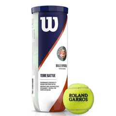 Teniso kamuoliukai Wilson Roland Garos Clay Court, geltoni kaina ir informacija | Lauko teniso prekės | pigu.lt