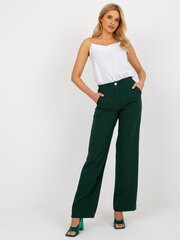 Женские темно-зеленые брюки из ткани цена и информация | Женские брюки  | pigu.lt