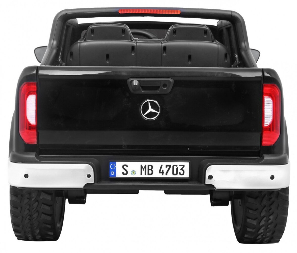 Dvivietis vaikiškas elektromobilis Mercedes X-Class, juodas kaina ir informacija | Elektromobiliai vaikams | pigu.lt