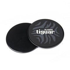 Slydimo diskai Tiguar, 17.5x0.7cm, juodi kaina ir informacija | Treniruoklių priedai ir aksesuarai | pigu.lt