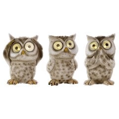 Šviečiančios dekoracijos Home4You Owl LED, 3 vnt. kaina ir informacija | Interjero detalės | pigu.lt