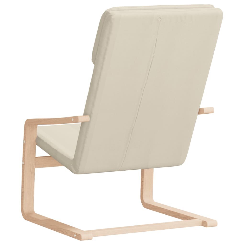 Poilsio kėdė vidaXL, kreminė spalva kaina ir informacija | Svetainės foteliai | pigu.lt