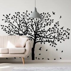 Виниловая наклейка на стену Дерево с листвой Стикер белого цвета Декор интерьера - 120 х 96 см цена и информация | Интерьерные наклейки | pigu.lt