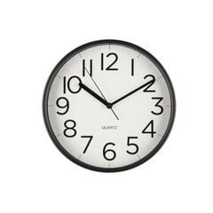 Wall clock TIEMPO D30cm, black цена и информация | Часы | pigu.lt