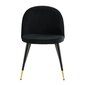 Valgomojo kėdės Venture Home Velvet, 2 vnt., juodos/auksinės цена и информация | Virtuvės ir valgomojo kėdės | pigu.lt
