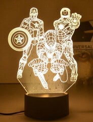 3D лампа Led Marvel цена и информация | Детские светильники | pigu.lt