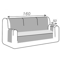 Belmarti apsauginis užvalkalas sofai 160 cm цена и информация | Чехлы для мебели | pigu.lt