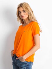 Marškinėliai moterims Basic Feel Good 2016102217596, oranžiniai kaina ir informacija | Marškinėliai moterims | pigu.lt