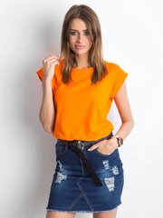 Marškinėliai moterims Basic Feel Good 2016102135173, oranžiniai kaina ir informacija | Marškinėliai moterims | pigu.lt