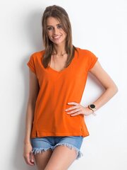 Marškinėliai moterims Basic Feel Good 2016102133704, oranžiniai kaina ir informacija | Marškinėliai moterims | pigu.lt