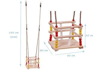 Деревянные качели цена и информация | Детские качели | pigu.lt