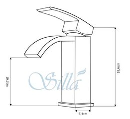 Silla Красивый латунный смеситель для умывальника S-1020L цена и информация | Смесители | pigu.lt