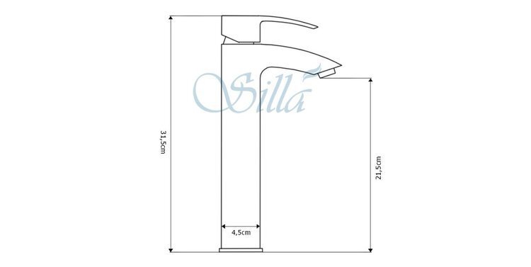 Silla Žalvarinis praustuvo maišytuvas S-1047 Premium, Chrome kaina ir informacija | Vandens maišytuvai | pigu.lt