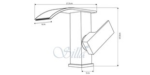 Silla Красивый латунный смеситель для умывальника S-1049 цена и информация | Смесители | pigu.lt