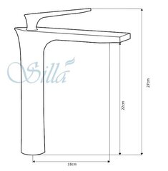 Silla Красивый латунный смеситель для умывальника S-1050 цена и информация | Смесители | pigu.lt