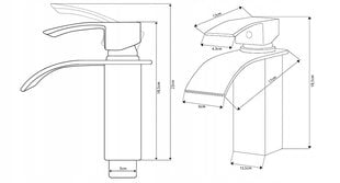 Silla Красивый латунный смеситель для умывальника S-1001B цена и информация | Смесители | pigu.lt
