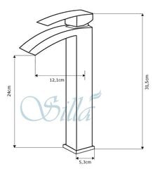 Silla Красивый латунный смеситель для умывальника S-1020HG цена и информация | Смесители | pigu.lt