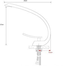 Silla Красивый латунный смеситель для умывальника S-1080W цена и информация | Смесители | pigu.lt