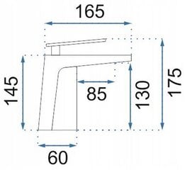 Silla Красивый латунный смеситель для умывальника S-1085B цена и информация | Смесители | pigu.lt