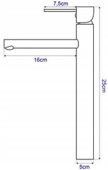 Silla Красивый латунный смеситель для умывальника S-2002W цена и информация | Смесители | pigu.lt