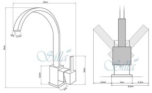 Silla Красивый латунный смеситель для умывальника S-1004W цена и информация | Смесители | pigu.lt