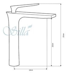 Silla Красивый латунный смеситель для умывальника S-1050G цена и информация | Смесители | pigu.lt