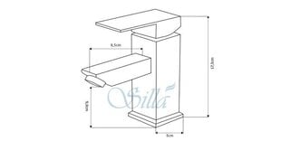 Silla Красивый латунный смеситель для умывальника S-1022B цена и информация | Смесители | pigu.lt