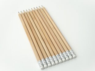 Mediniai pieštukai HB, 10 vnt kaina ir informacija | Piešimo, tapybos, lipdymo reikmenys | pigu.lt