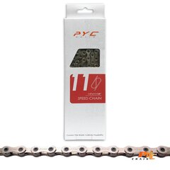 PYC BICYCLE CHAIN 11 SPEED  1/2 x 11/128 Inch - 116L - 5.4 mm цена и информация | Другие запчасти для велосипеда | pigu.lt