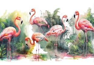 Consalnet Фотообои флизелиновые Flamingos 312 x 219 cm 14558VEXXL цена и информация | Фотообои | pigu.lt