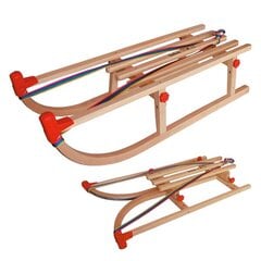 Wooden Sledge YARO 90 cm Solid Wood Sleds Folded цена и информация | Санки | pigu.lt