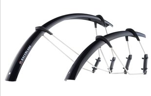 RACEBLADE LONG 28" Silver Mudguard Set цена и информация | Крылья для велосипеда | pigu.lt