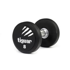 Hantelų rinkinys Tiguar PU 8 kg, juodas kaina ir informacija | Treniruoklių priedai ir aksesuarai | pigu.lt