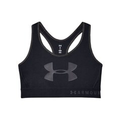 Sportinė liemenėlė moterims Under Armor Mid Keyhole Graphic Bra W 1344333001, juoda kaina ir informacija | Liemenėlės | pigu.lt