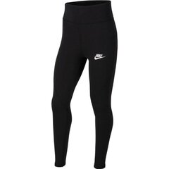 Nike Sportswear tamprės mergaitėms CU8248010, juodos kaina ir informacija | Kelnės mergaitėms | pigu.lt