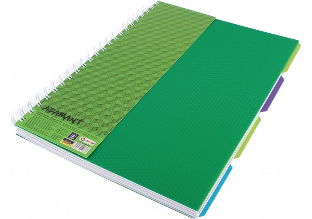 Bloknotas Adamant Optima, A4, 120 lapų, žalias kaina ir informacija | Sąsiuviniai ir popieriaus prekės | pigu.lt