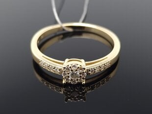 Auksinis žiedas su deimantais moterims Monodija 18690 цена и информация | Кольца | pigu.lt