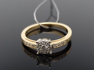 Auksinis žiedas su briliantais moterims Monodija 18909 kaina ir informacija | Žiedai | pigu.lt