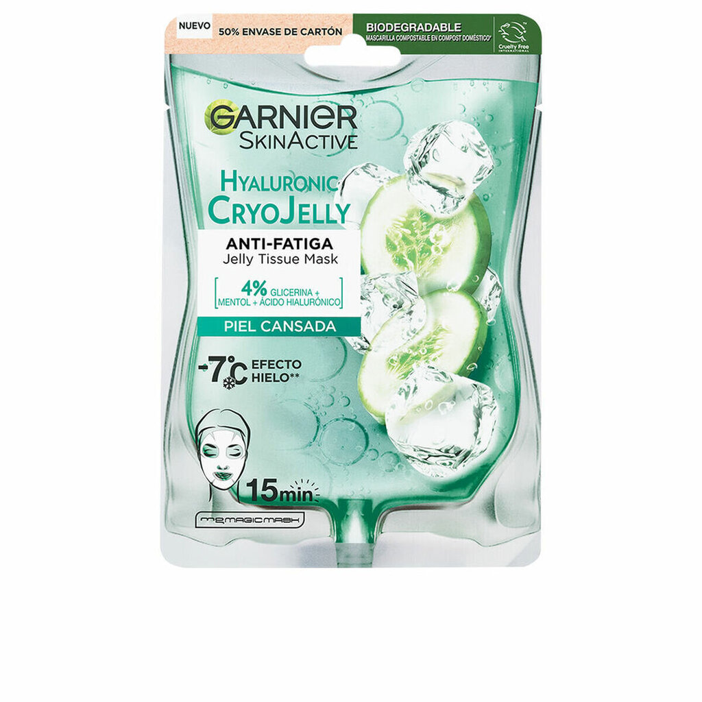 Veido kaukė Garnier Hyaluronic Cryojelly, 5 g kaina ir informacija | Veido kaukės, paakių kaukės | pigu.lt