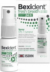 Burnos purškiklis Isdin Bexident Spray Fresh Breath, 15 ml kaina ir informacija | Dantų šepetėliai, pastos | pigu.lt